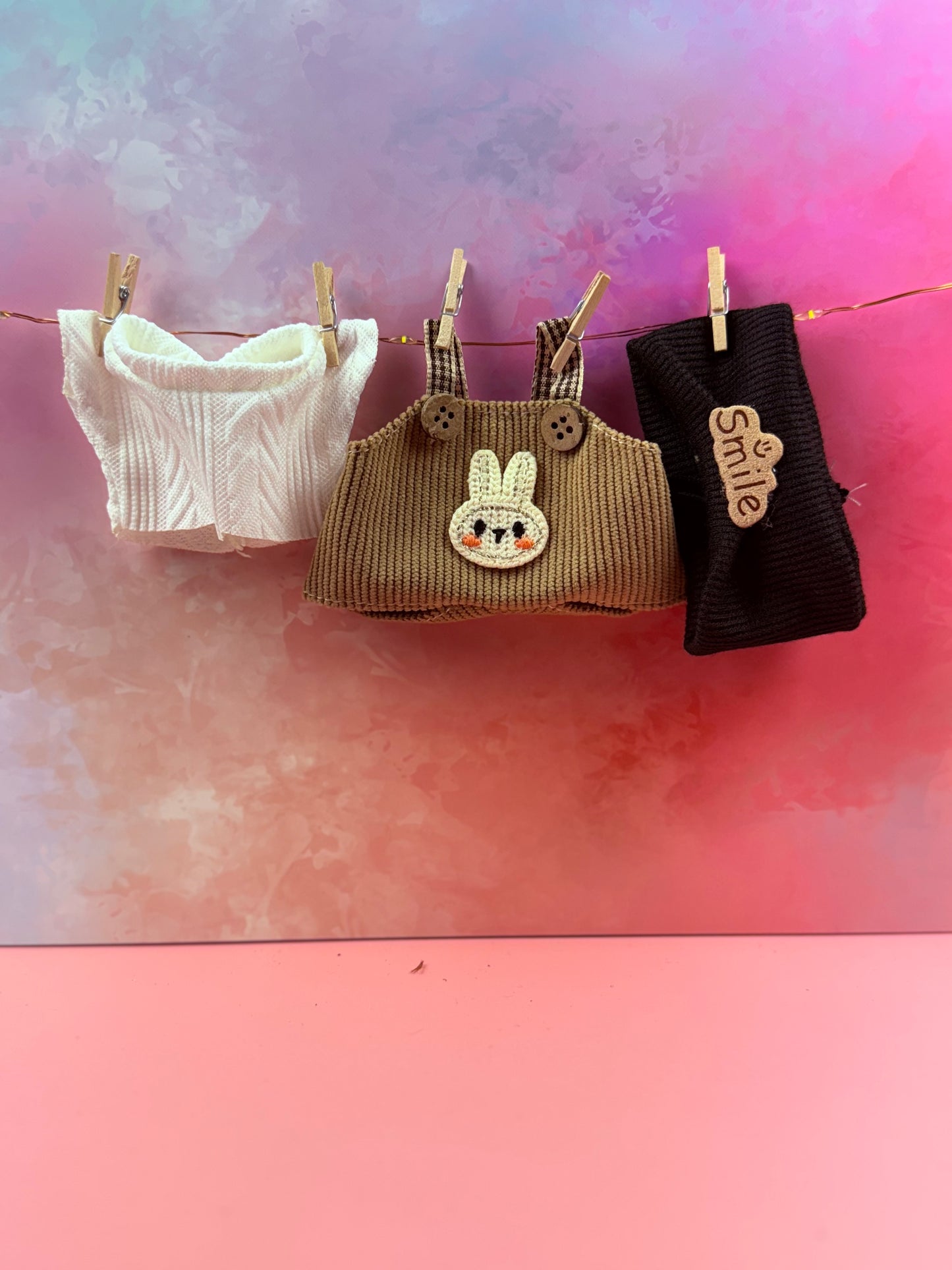 Cable‑Knit & Corduroy Bunny Overalls