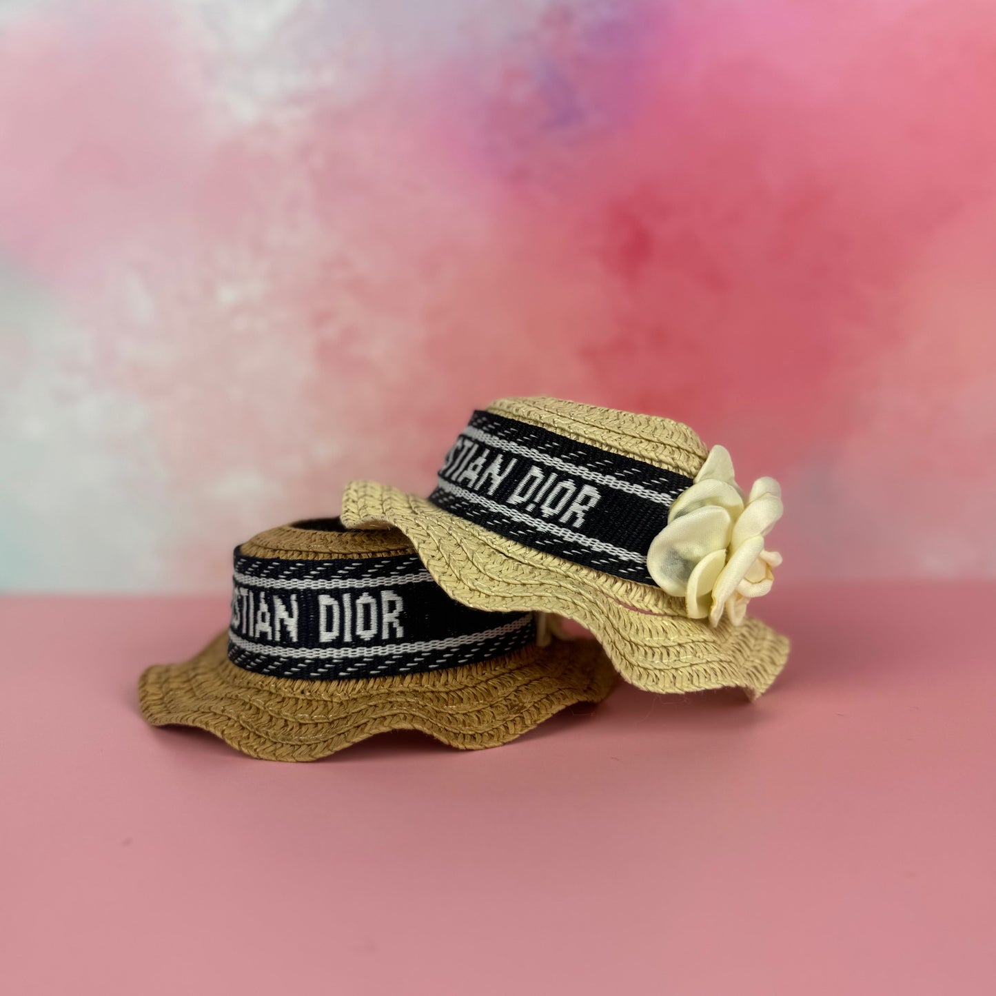 CD Black-Brimmed Straw Hat