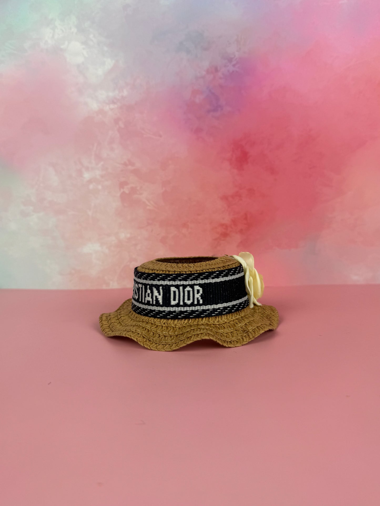 CD Black-Brimmed Straw Hat