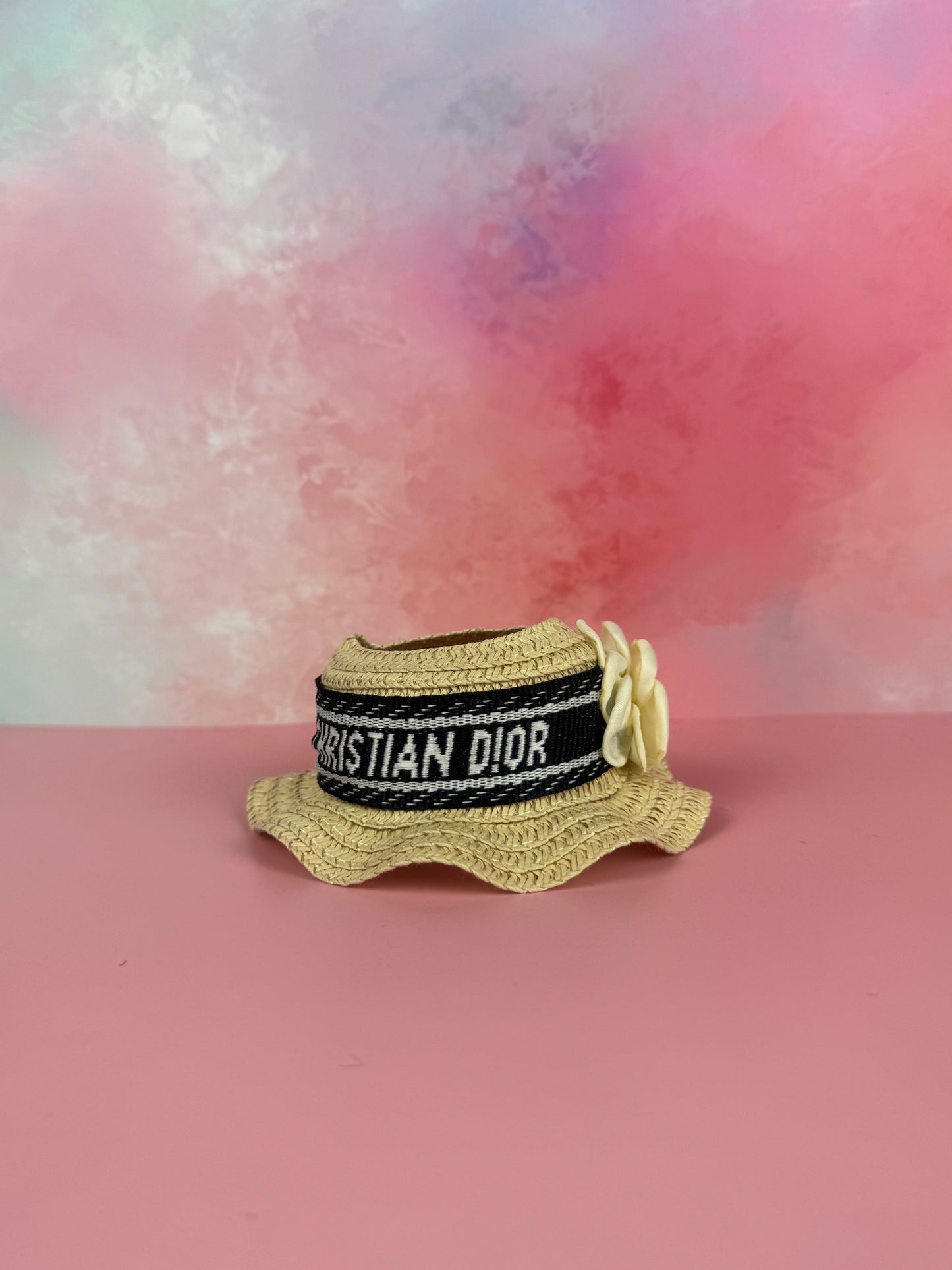 CD Black-Brimmed Straw Hat
