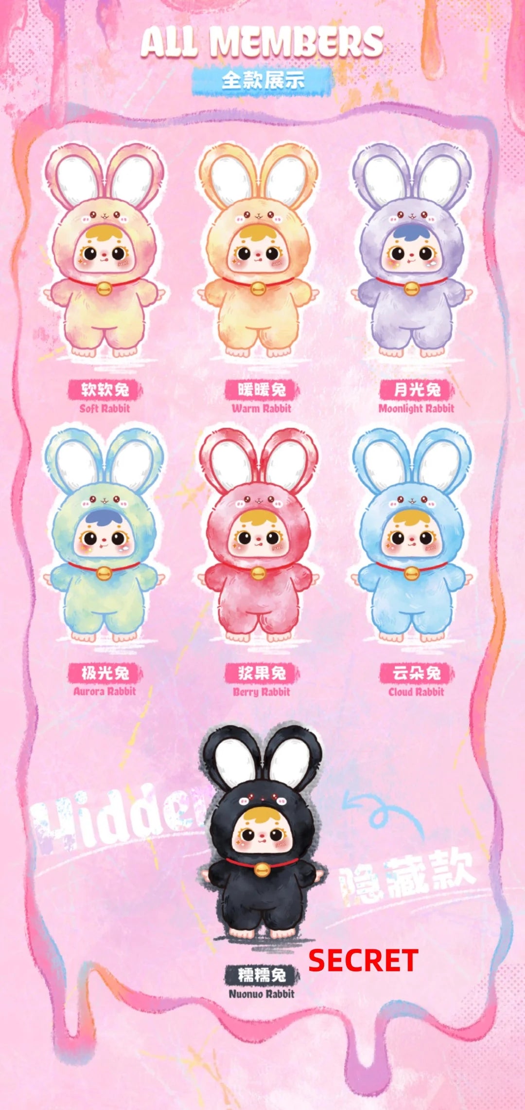 Samuel - Magic Colorful Rabbit Series Plush Blind Box