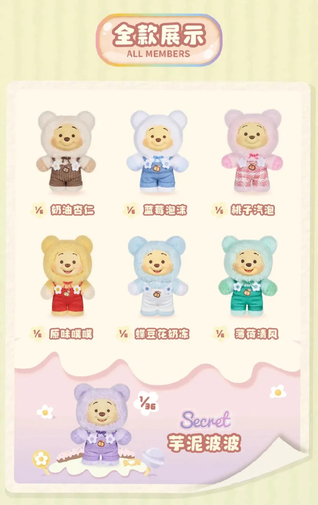 Winnie The Pooh - Candy Bear Series Vinyl Plush Blind Box
