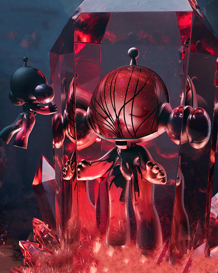 MEGA α SKULLPANDA 400% Red Crystal Figure (Collectors Item)