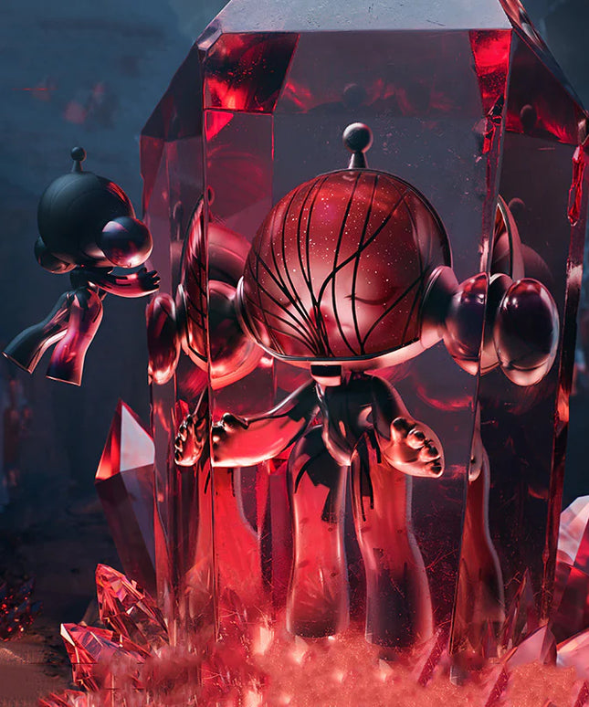 MEGA α SKULLPANDA 400% Red Crystal Figure (Collectors Item