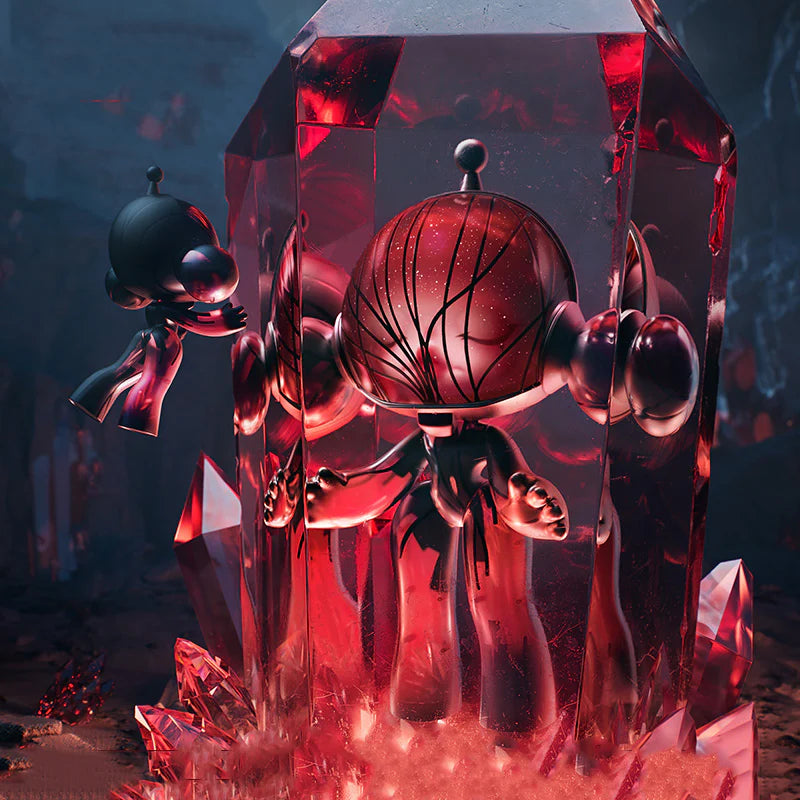 MEGA α SKULLPANDA 400% Red Crystal Figure (Collectors Item)