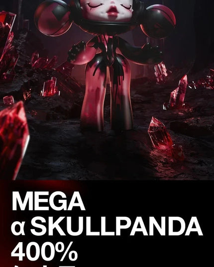 MEGA α SKULLPANDA 400% Red Crystal MEGA α SKULLPANDA 400% Red Crystal - POP MART (United States)