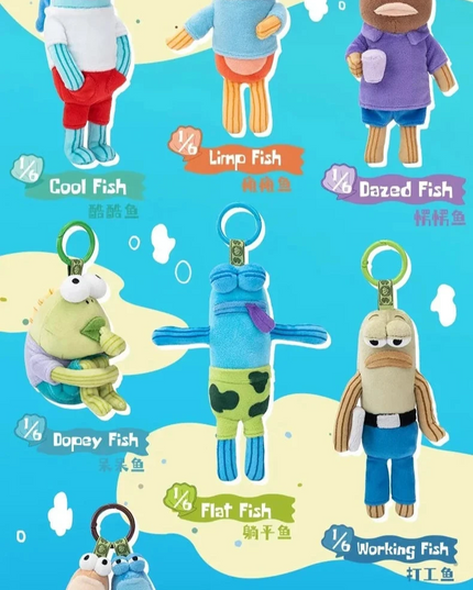 SALE - Bikini Bottom Buddies - Whimsical Plush Dolls