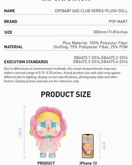 CRYBABY Sad Club Series-Plush Figure