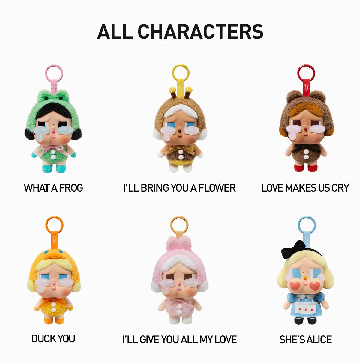SALE - CRYBABY Crying Again Vinyl Face Plush Pendant