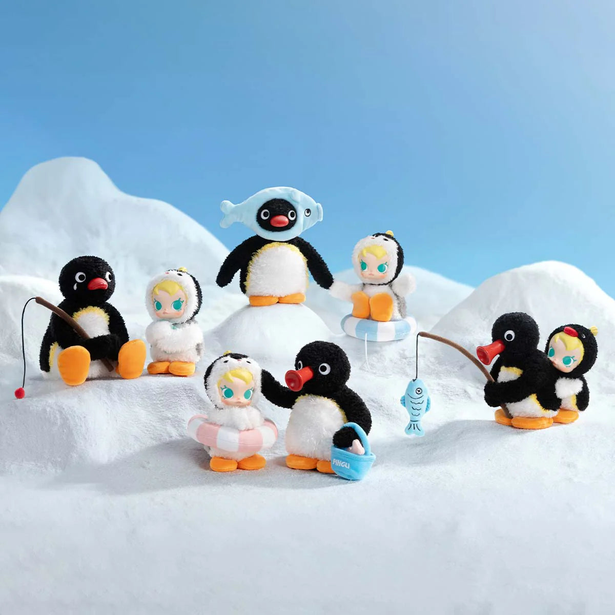 Baby Molly × Pingu Happy Fishing Series-Vinyl Plush Pendant