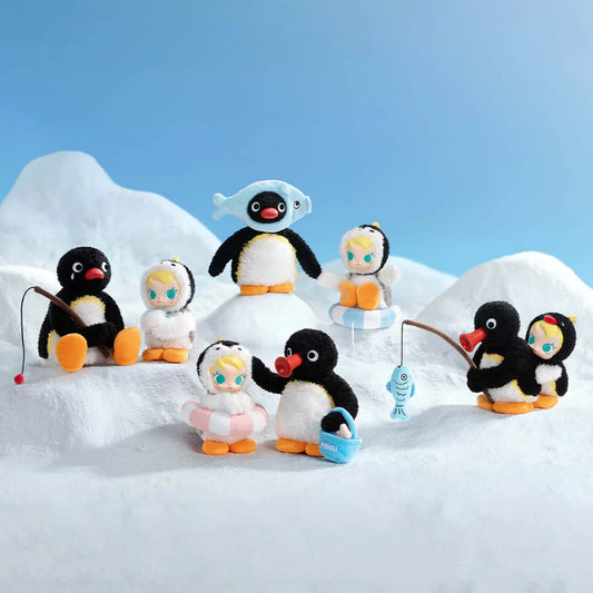 Baby Molly × Pingu Happy Fishing Series-Vinyl Plush Pendant