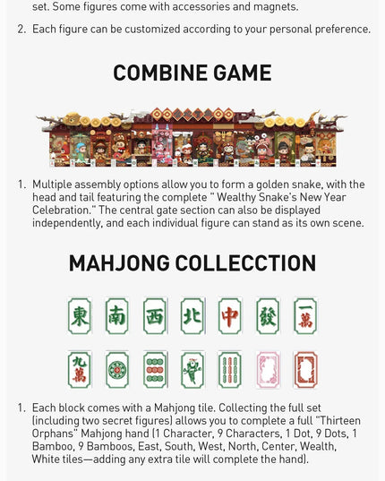 Snake's New Year Celebration - Fortunate Series Block Figures