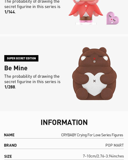CRYBABY Crying For Love Series Figures