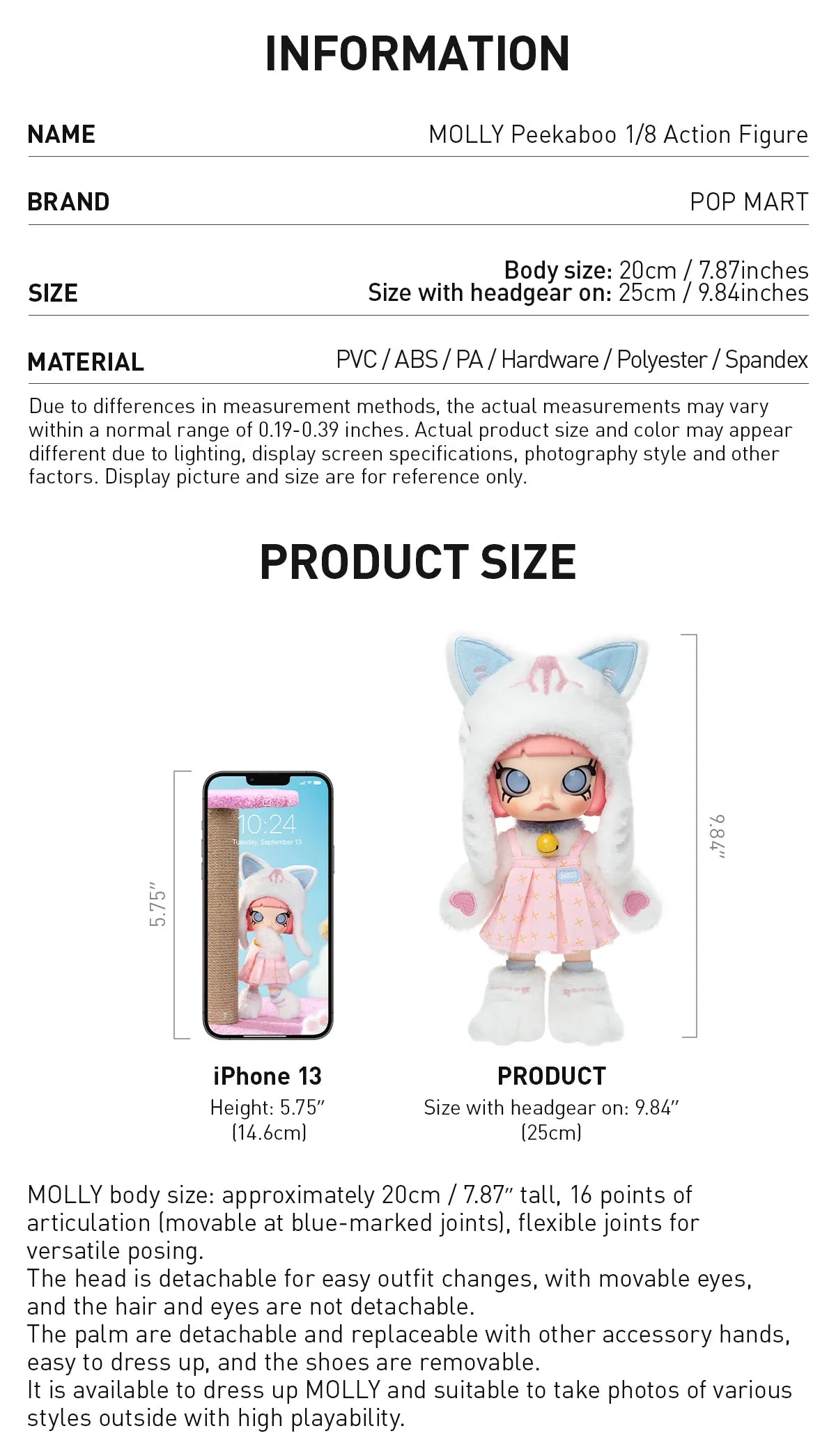 MOLLY Peekaboo 1/8 Action Figure Blind Box