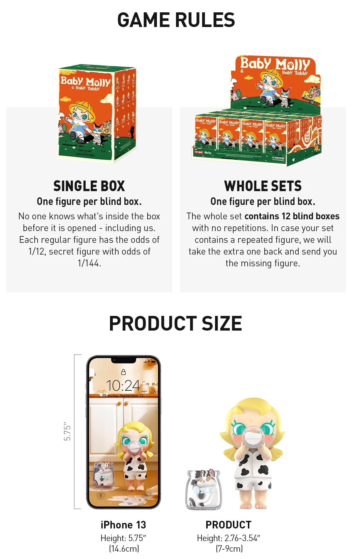 Baby Molly & Baby Tabby Series Blind Box Figures