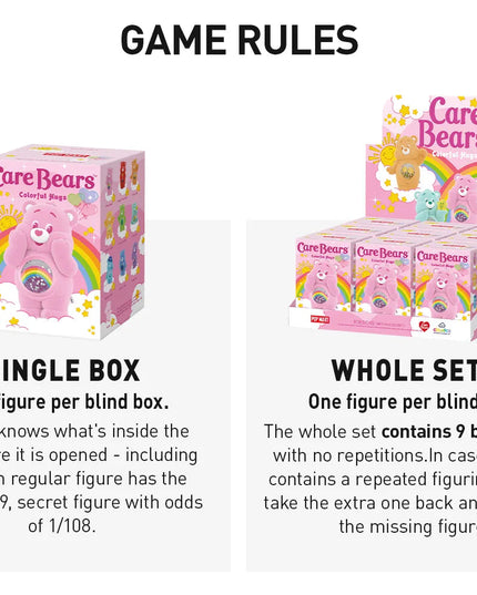 Care Bears Colorful Hugs Series Blind Box Figures