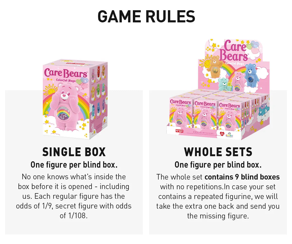 Care Bears Colorful Hugs Series Blind Box Figures