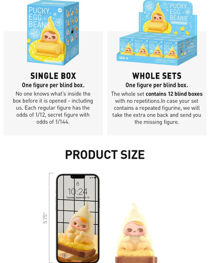 PUCKY Egg Beanie Series Blind Box Figures