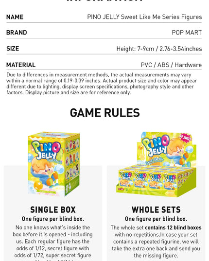 PINO JELLY - Sweet Like Me Series Blind Box Figures