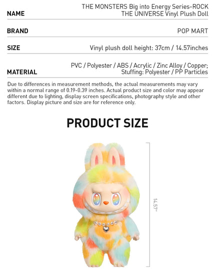 [Pre-Order] LABUBU - Big Into Energy Series-ROCK THE UNIVERSE Vinyl Plush Doll