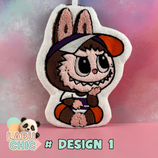 1 PC Labubu Quick-Dry Hand Towel - Fleece Hanging Towel