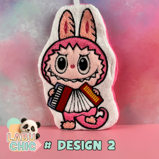 1 PC Labubu Quick-Dry Hand Towel - Fleece Hanging Towel