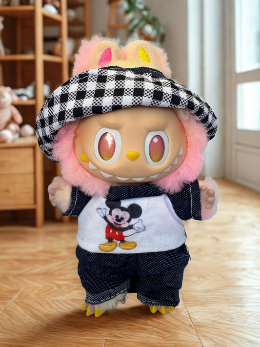Labubu Clothes - Checkerboard Disney Day Out