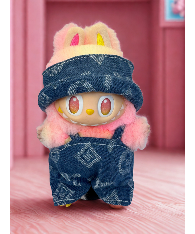 Labubu Clothes - Denim Monogram Duo