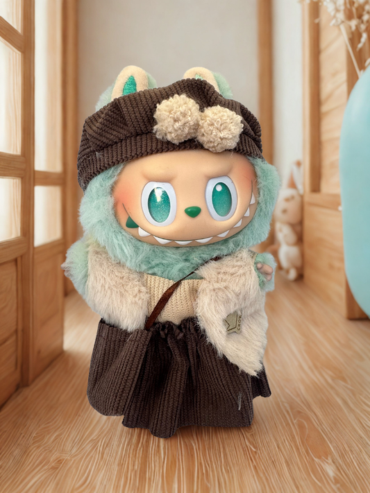 Labubu Clothes - Pom-Pom Headband & Shearling
