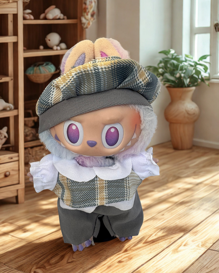 Labubu Clothes - Prep School Plaid
