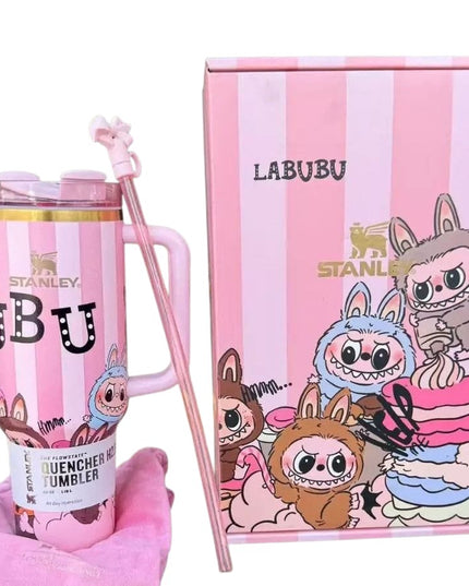 PandaPopSA Exclusive - Labubu FlowState Tumbler Cup (Pink Design)