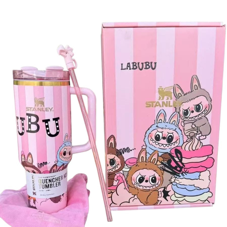 PandaPopSA Exclusive - Labubu FlowState Tumbler Cup (Pink Design)