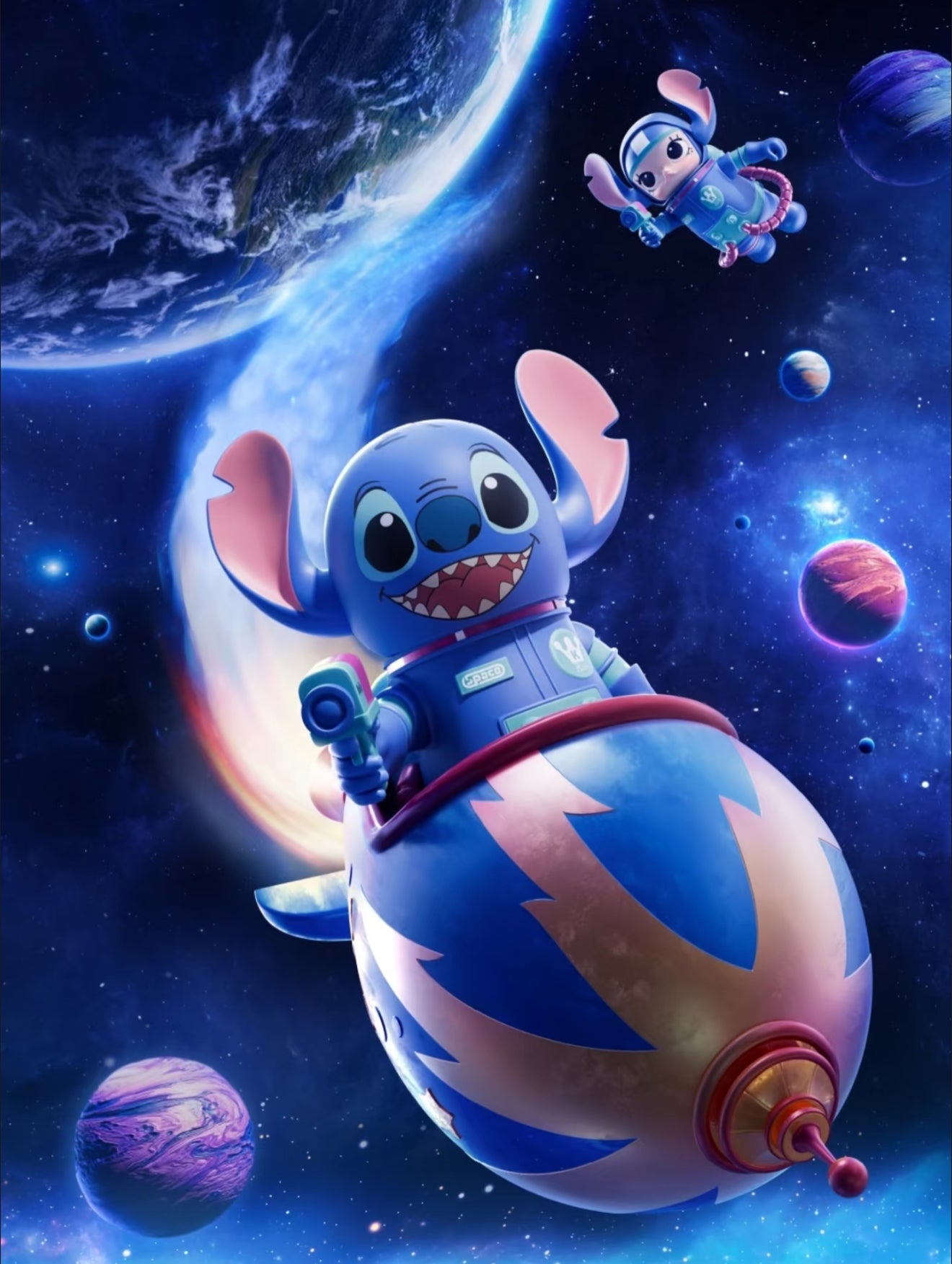 MEGA SPACE MOLLY 400% - STITCH FIGURE
