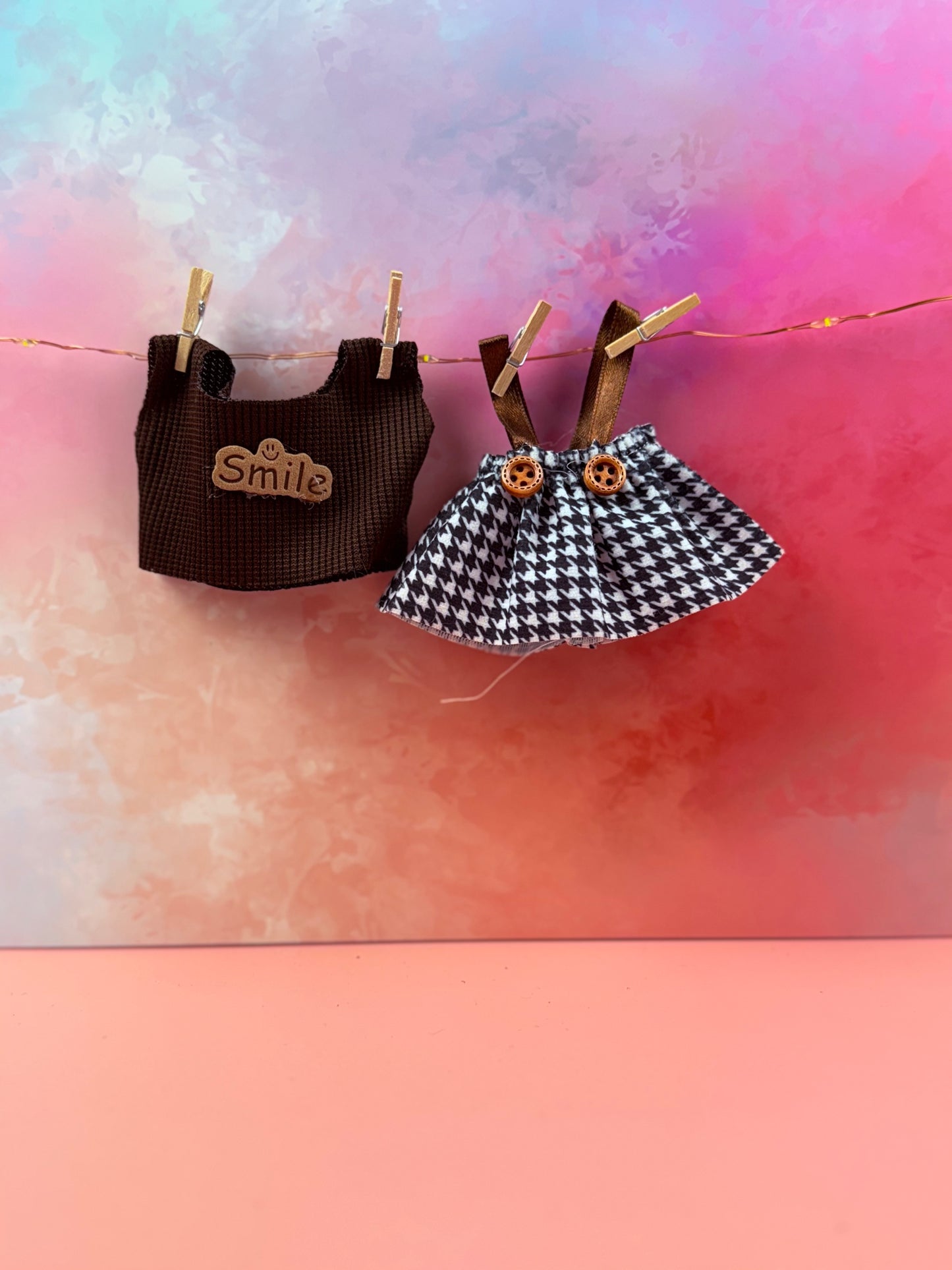 Houndstooth Suspender Skirt