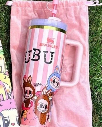 PandaPopSA Exclusive - Labubu FlowState Tumbler Cup (Pink Design)