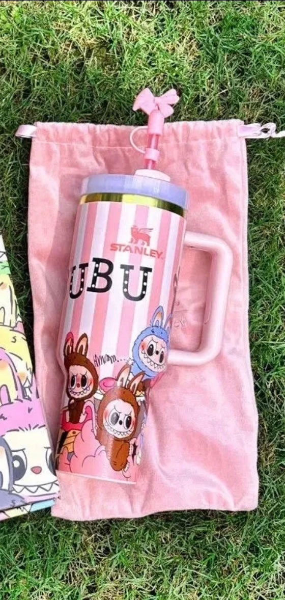PandaPopSA Exclusive - Labubu FlowState Tumbler Cup (Pink Design)