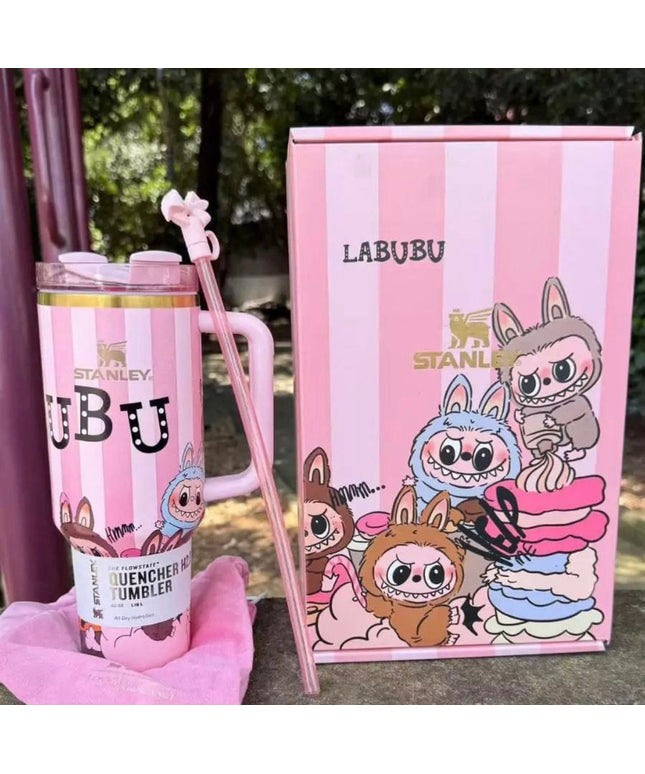 PandaPopSA Exclusive - Labubu FlowState Tumbler Cup (Pink Design)
