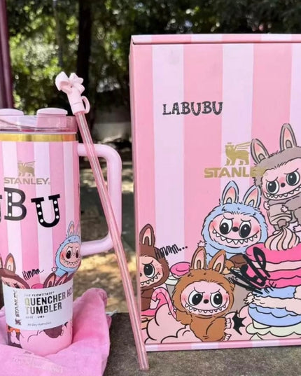 PandaPopSA Exclusive - Labubu FlowState Tumbler Cup (Pink Design)