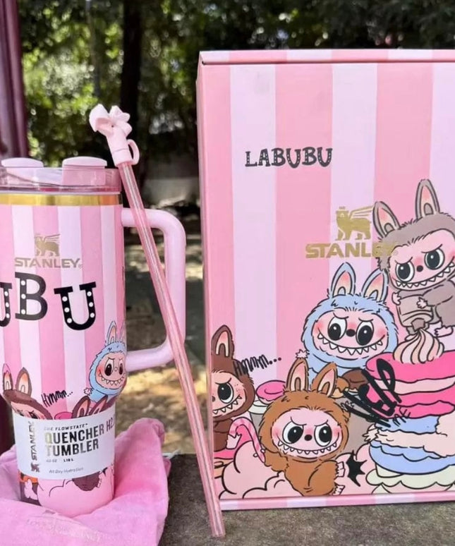 PandaPopSA Exclusive - Labubu FlowState Tumbler Cup (Pink Design)