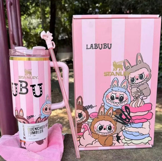 PandaPopSA Exclusive - Labubu FlowState Tumbler Cup (Pink Design)