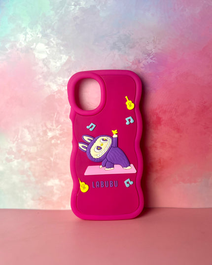 3D Wave Cute Cartoon Silicon Labubu Mobile Phone Cases Samsung