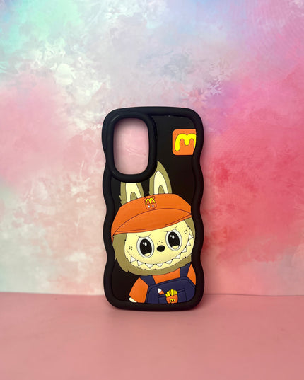 3D Wave Cute Cartoon Silicon Labubu Mobile Phone Cases Samsung