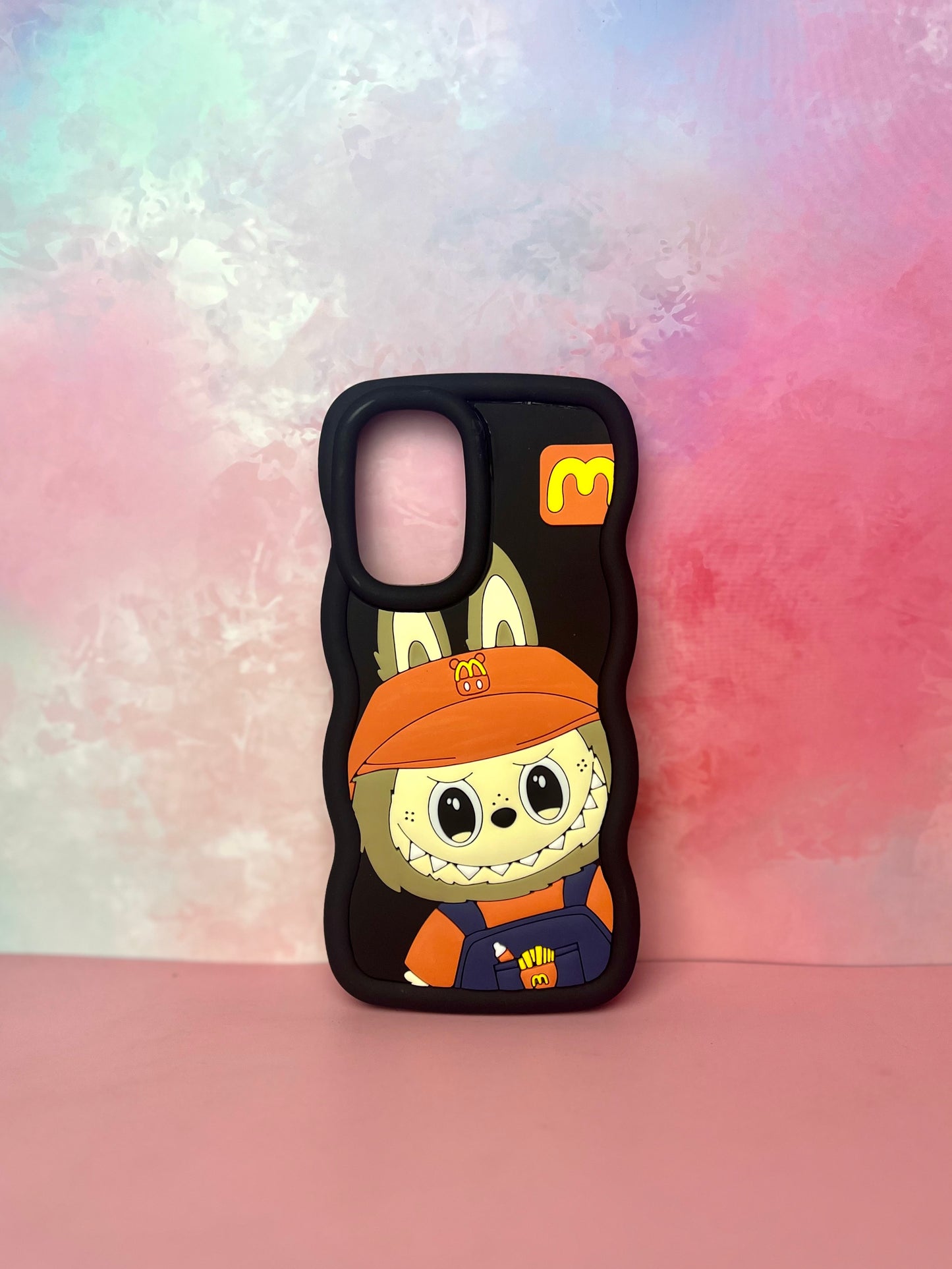 3D Wave Cute Cartoon Silicon Labubu Mobile Phone Cases Samsung