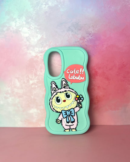 3D Wave Cute Cartoon Silicon Labubu Mobile Phone Cases Samsung