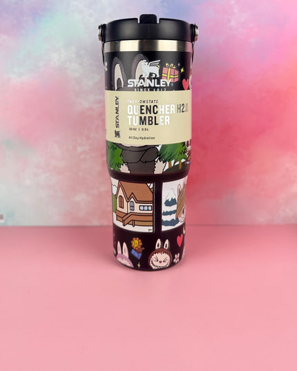 PandaPopSA Exclusive - Labubu Flip Straw Tumbler