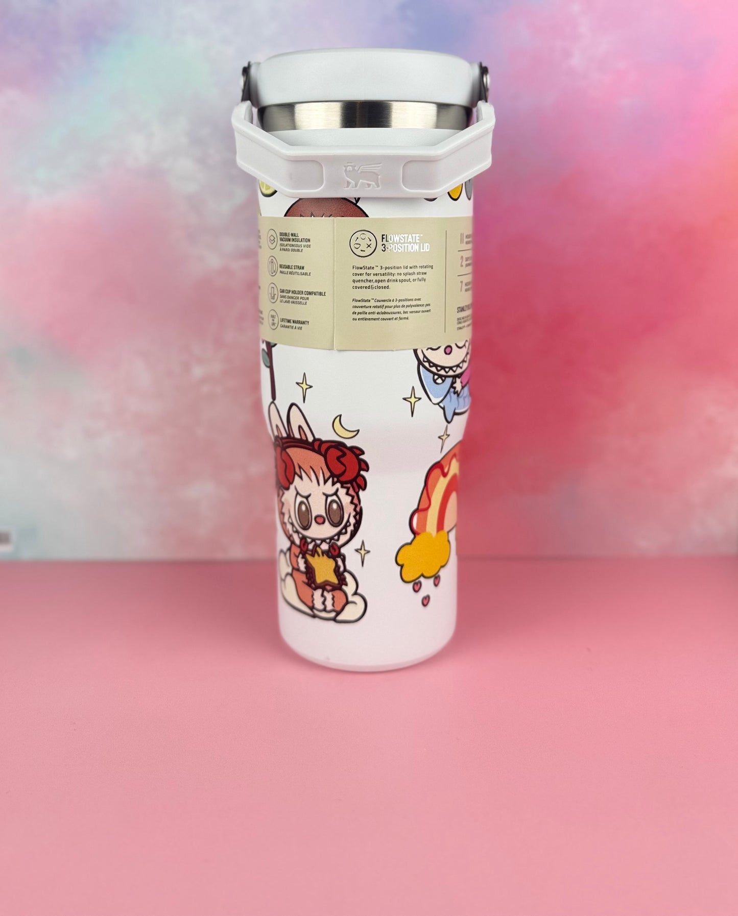 PandaPopSA Exclusive - Labubu Flip Straw Tumbler