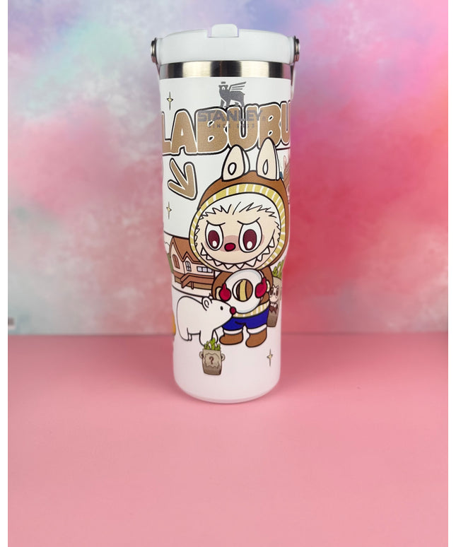 PandaPopSA Exclusive - Labubu Flip Straw Tumbler