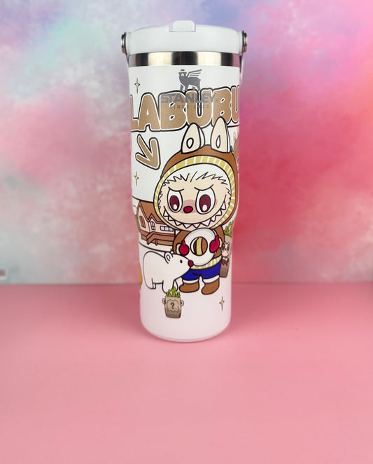 PandaPopSA Exclusive - Labubu Flip Straw Tumbler