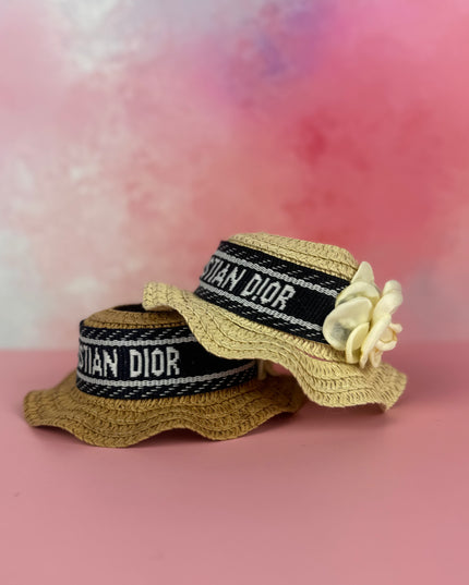 CD Black-Brimmed Straw Hat