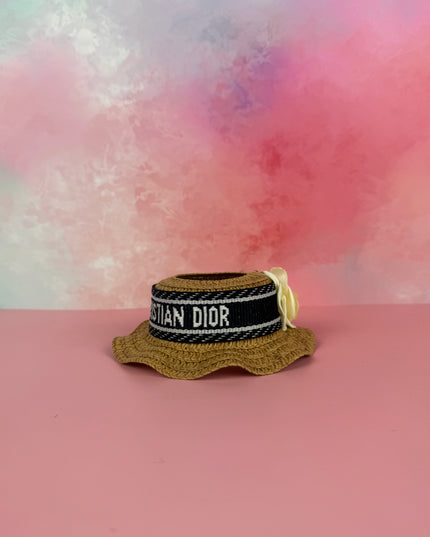 CD Black-Brimmed Straw Hat